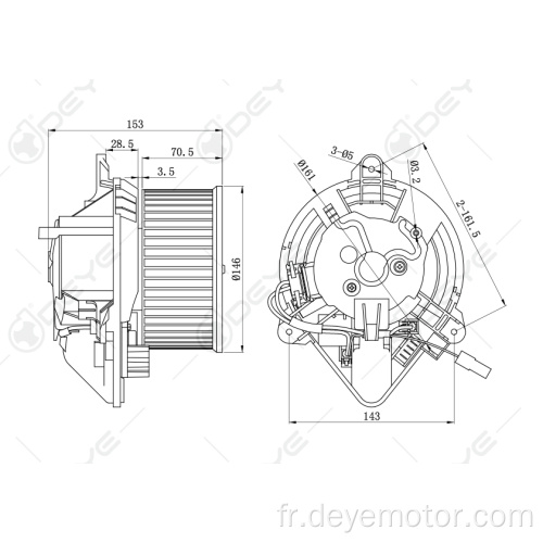 Motor de souffleur de climatiseur pour Citroen ZX Jumpy
